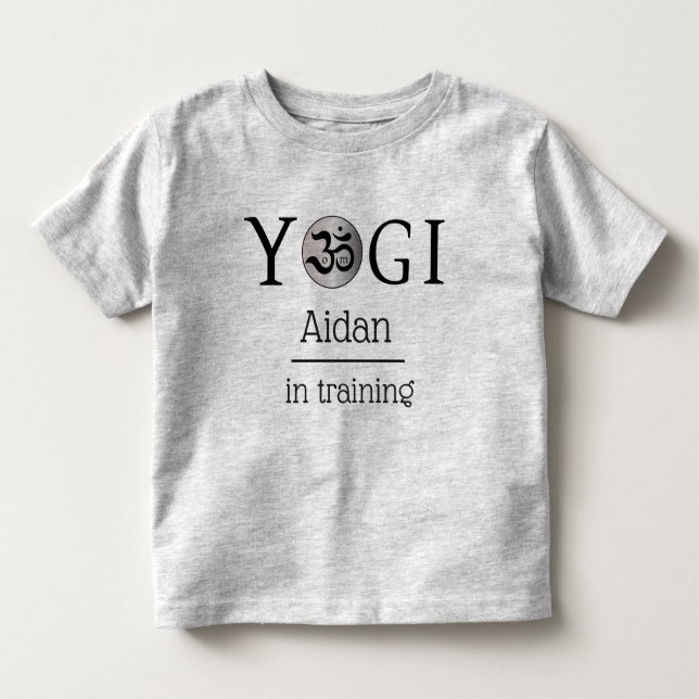 Customised Personalised zen yogi yoga kids T shirt (Front)