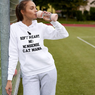 Customised Pet Cat Lover Cute Black And White Text Hoodie