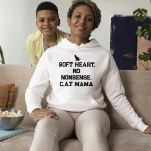 Customised Pet Cat Lover Cute Black And White Text Hoodie