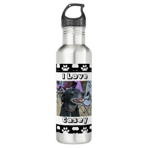 Customised Pet Photo and Paw Print 710 Ml Water Bottle
