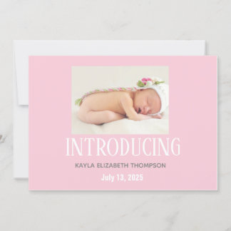 Customised Photo Baby Announcement