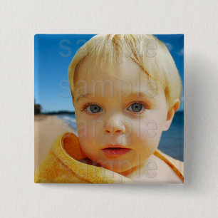 Customised Photo Birthday Button