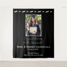 Customised Photo, Cap, Diploma Graduation Backdrop