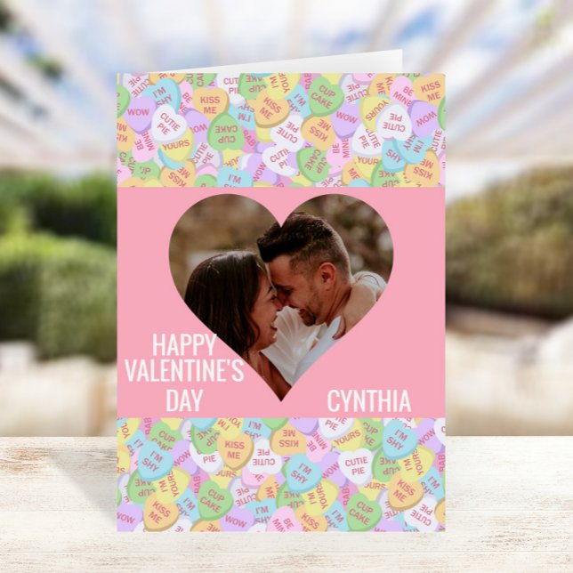 Customised Photo Conversation Valentine Hearts Card (Creator Uploaded)