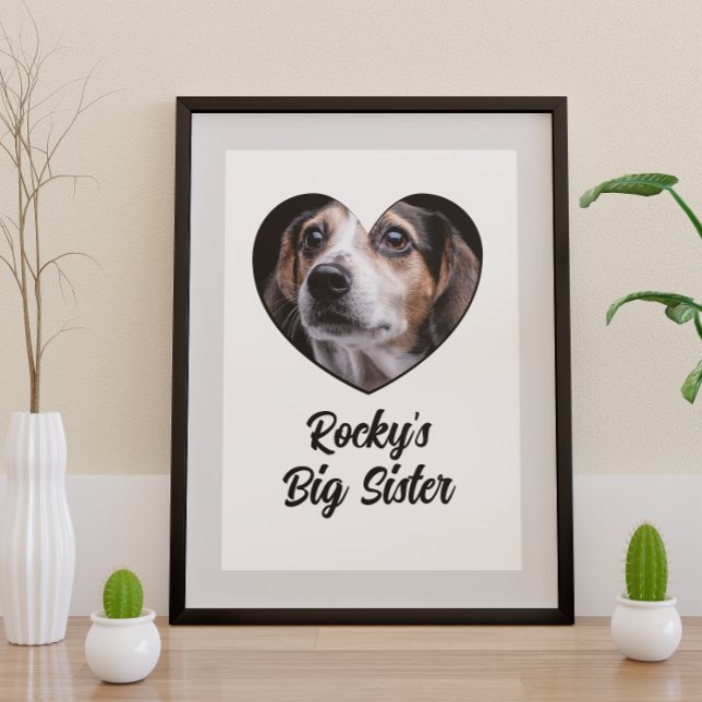 Customised photo dog big sister poster (Creator Uploaded)