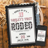 Customised Photo First Rodeo Girls 1st Birthday