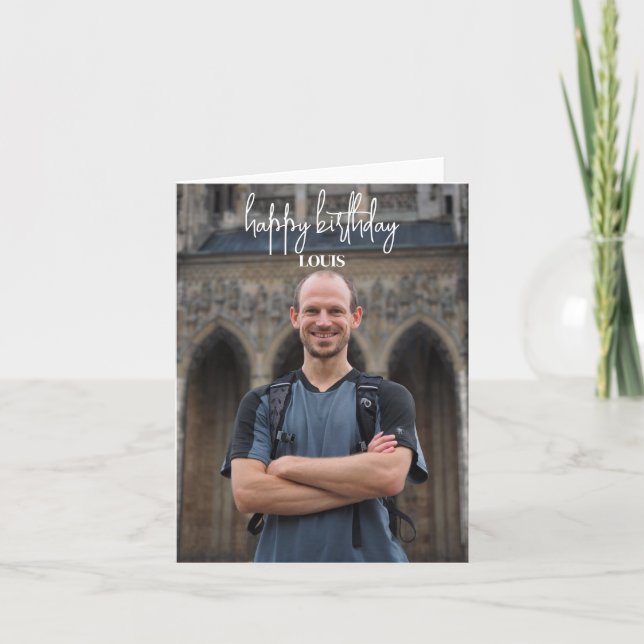 Customised Photo Happy Birthday Card (Front)