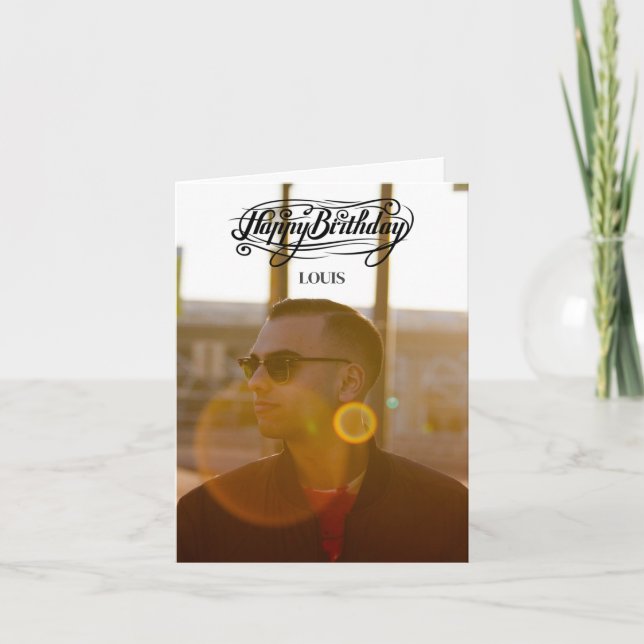 Customised Photo Happy Birthday Card (Front)