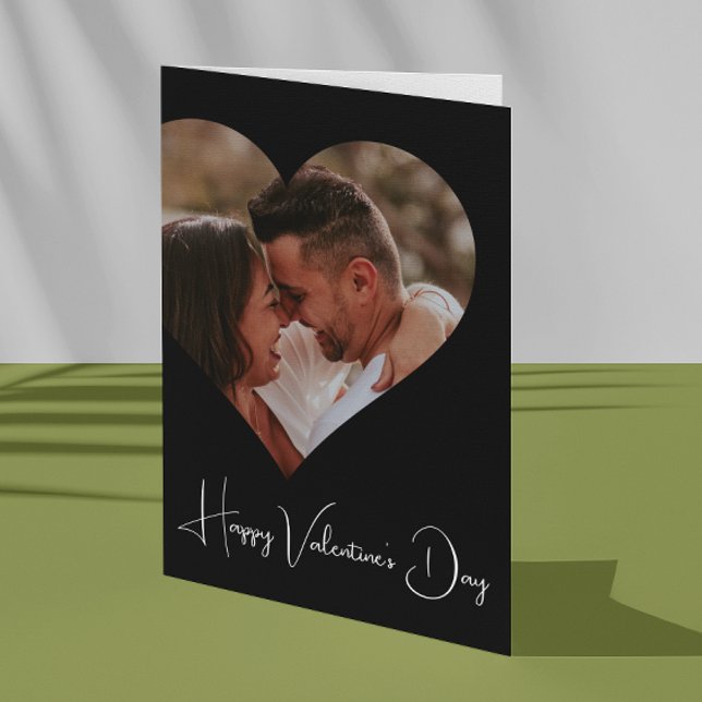 Customised Photo Modern Script Valentine's day Card (Creator Uploaded)