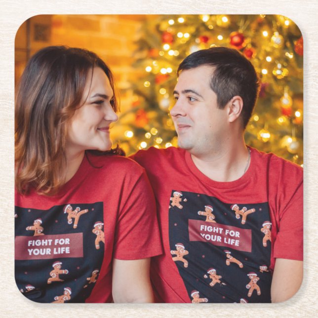 Customised Photo Square Paper Coaster (Front)