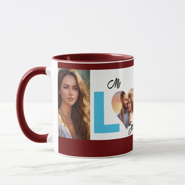 Customised Photo The Love-Inspired Elegance Mug (Left)
