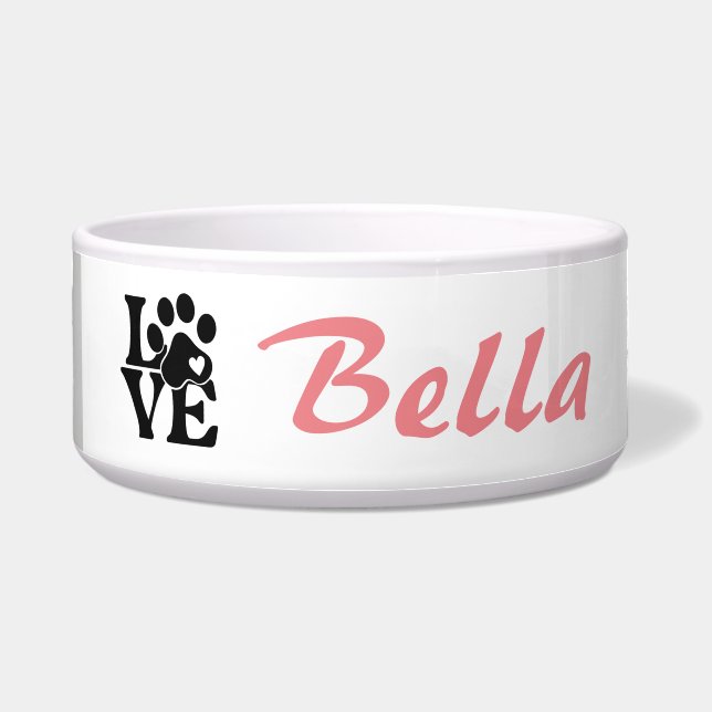 Customised Picture Love you Pet Pawprint  (Front)