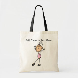 Customised Pink Girls Gymnast  Tote  Bag