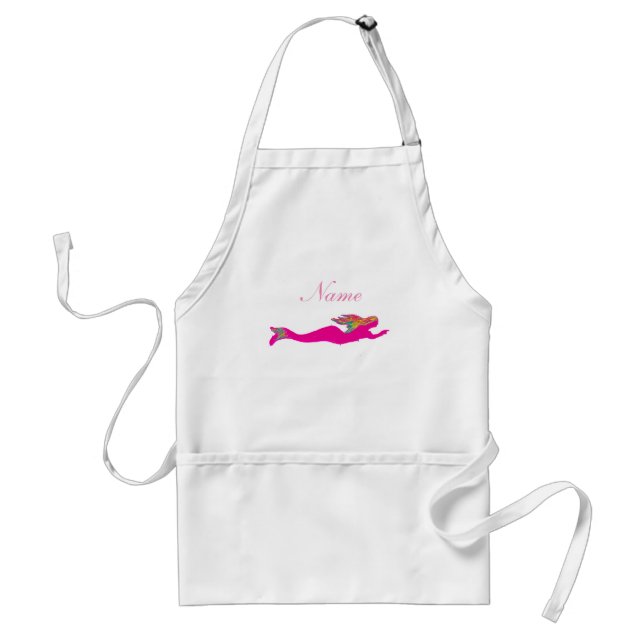 customised pink underwater mermaid standard apron (Front)