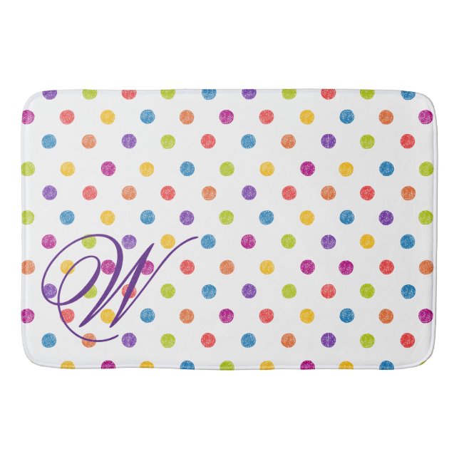 Customised Polka-Dot Bath Mat (Front)