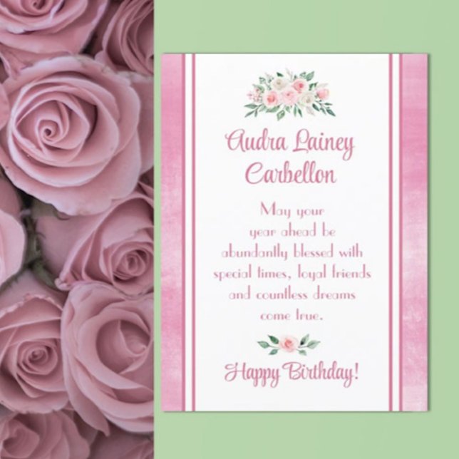 Customised, pretty pink birthday card (Creator Uploaded)