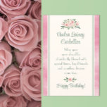 Customised, pretty pink birthday card<br><div class="desc">Custom card for a special birthday</div>