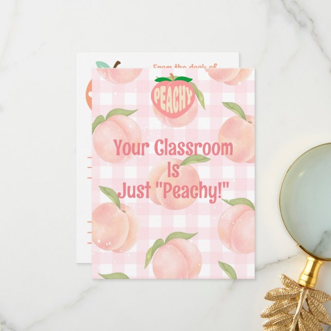 Customised principal positive feedback class visit thank you card (Front/Back In Situ)