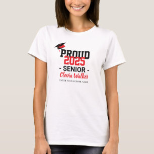 Customised proud school senior graduate T-Shirt