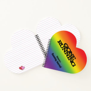 Customised Rainbow Background Running Journal