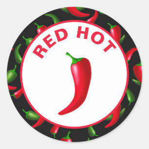 Customised Red Chilli Pepper Stickers