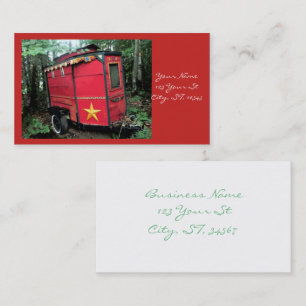 Customised Red Gypsy tiny caravan Business Card