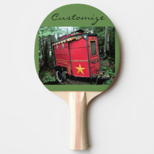 Customised Red Gypsy tiny caravan Thunder_Cove Ping Pong Paddle
