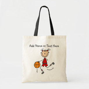 Customised Red Stick Girl Basketball Bag