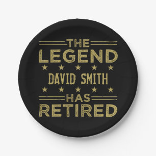 Customised Retired Legend Paper Plate