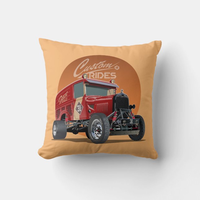 Customised retro race car concept cushion (Front)