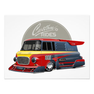 Customised retro race van concept photo print