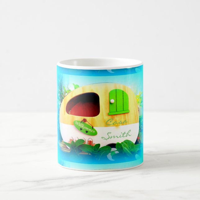 Customised Retro Vintage camper Coffee Mug (Center)