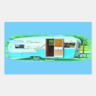 Customised Retro Vintage camper Rectangular Sticker