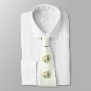 Customised Retro Vintage teardrop camper Tie