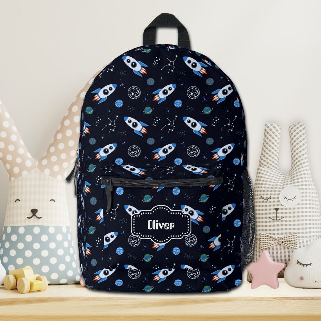 Customised Rocketship Pattern Backpack (Creator Uploaded)