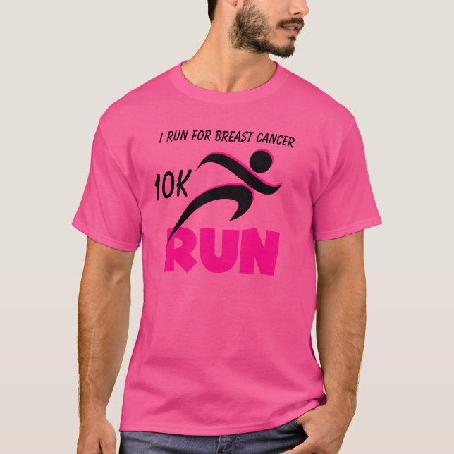 Customised RUN Pink Text T-shirt (Front)