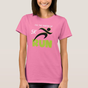 Customised RUN Spring Green Text T-shirt