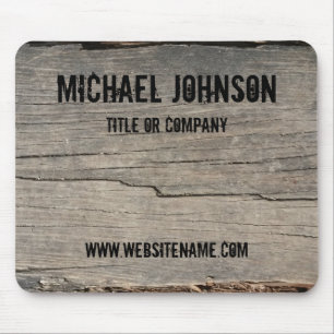 Customised Rustic Wood Texture Business Mouse Pad
