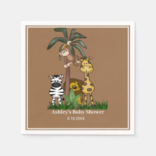 Customised Safari Jungle Baby Shower Napkin