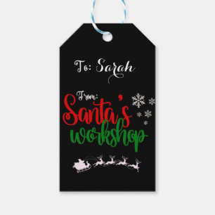 Customised Santa's Workshop Gift Tag