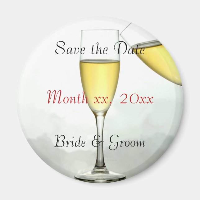 Customised Save the Date Refridgerator Magnet (Front)