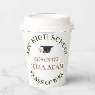 Customised School Collage University Graduation Paper Cups