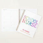 Customised School Nurse Rainbow Watercolor