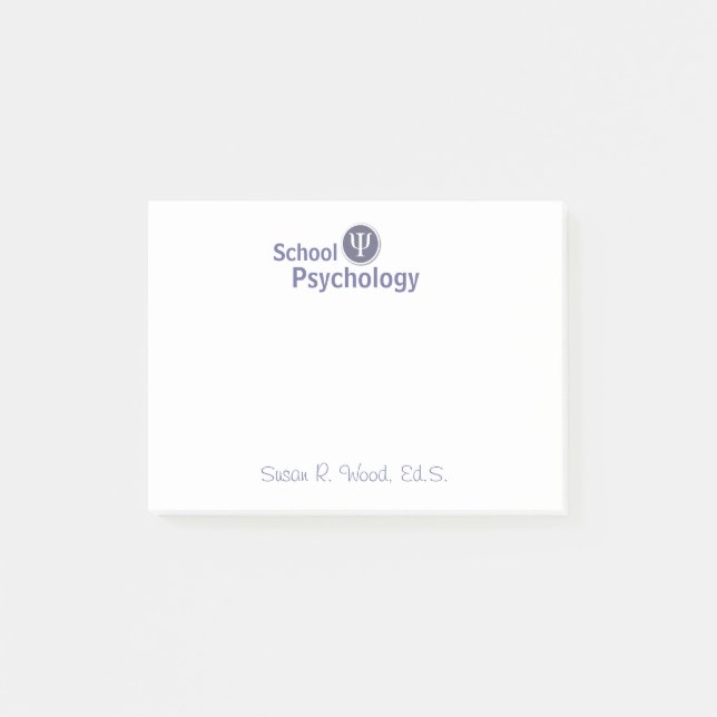 Customised School Psychology Post It Notes (Front)