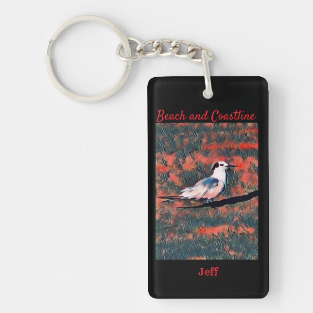 Customised Sea Bird Key Ring (Front)