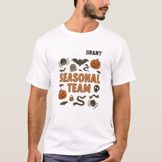 Customised Seasonal Team Halloween Apparel T-Shirt