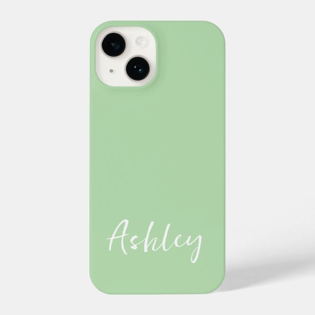 Customised Simple Stylish Modern Minimal Monogram  iPhone Case (Back)