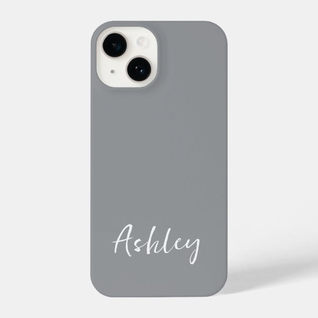 Customised Simple Stylish Modern Minimal Monogram  iPhone Case (Back)