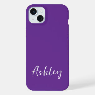 Customised Simple Stylish Modern Minimal Monogram iPhone 15 Plus Case