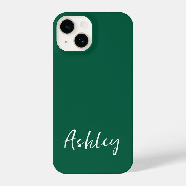 Customised Simple Stylish Modern Minimal Monogram  iPhone Case (Back)